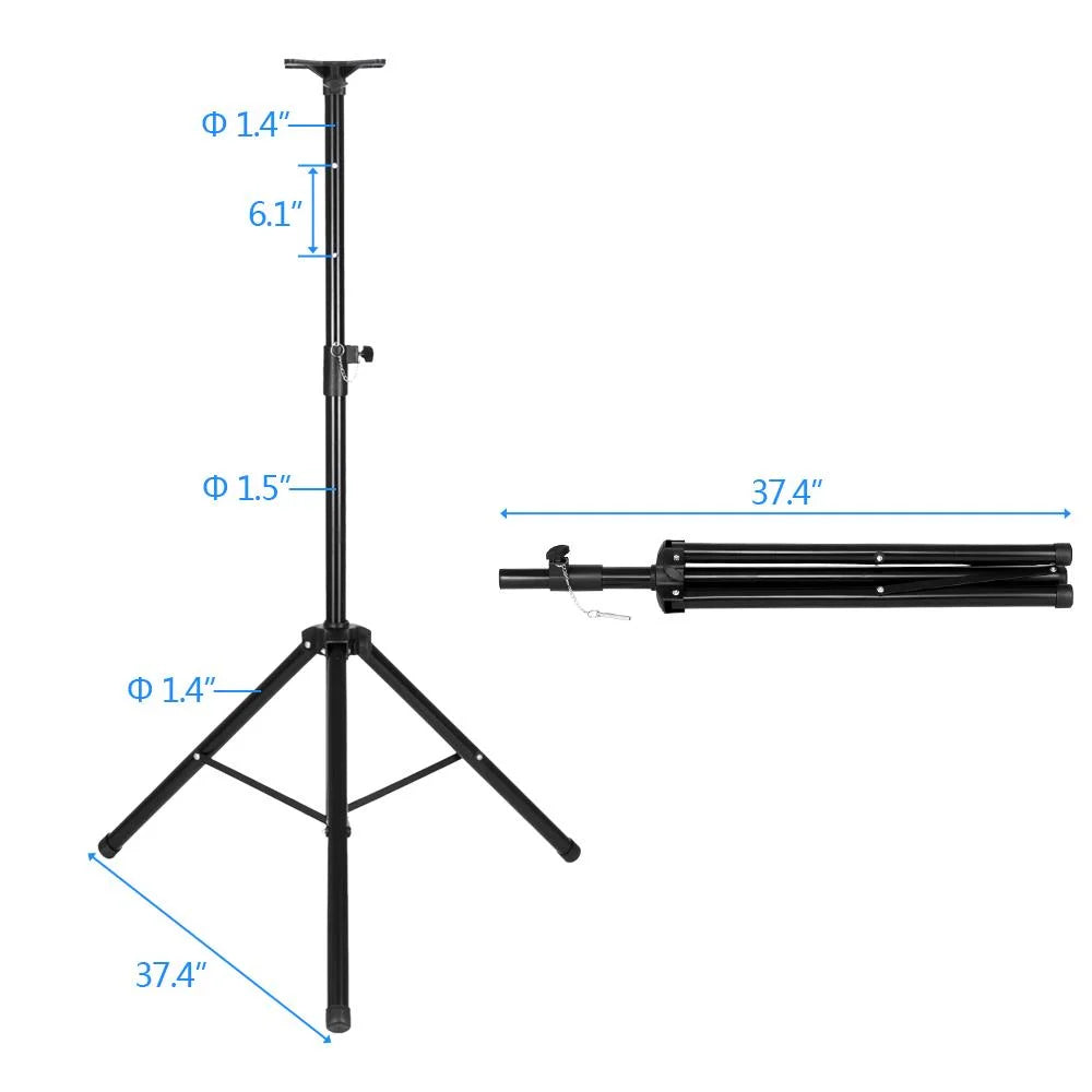 Adjustable Height DJ PA Speaker Stands Tripod Pole Mount V720