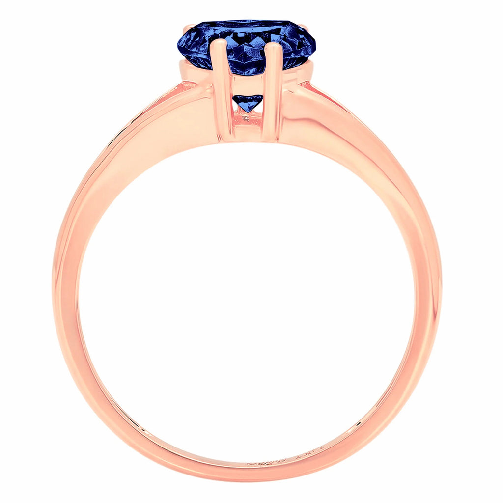 18K Rose Gold Solitaire Ring G159