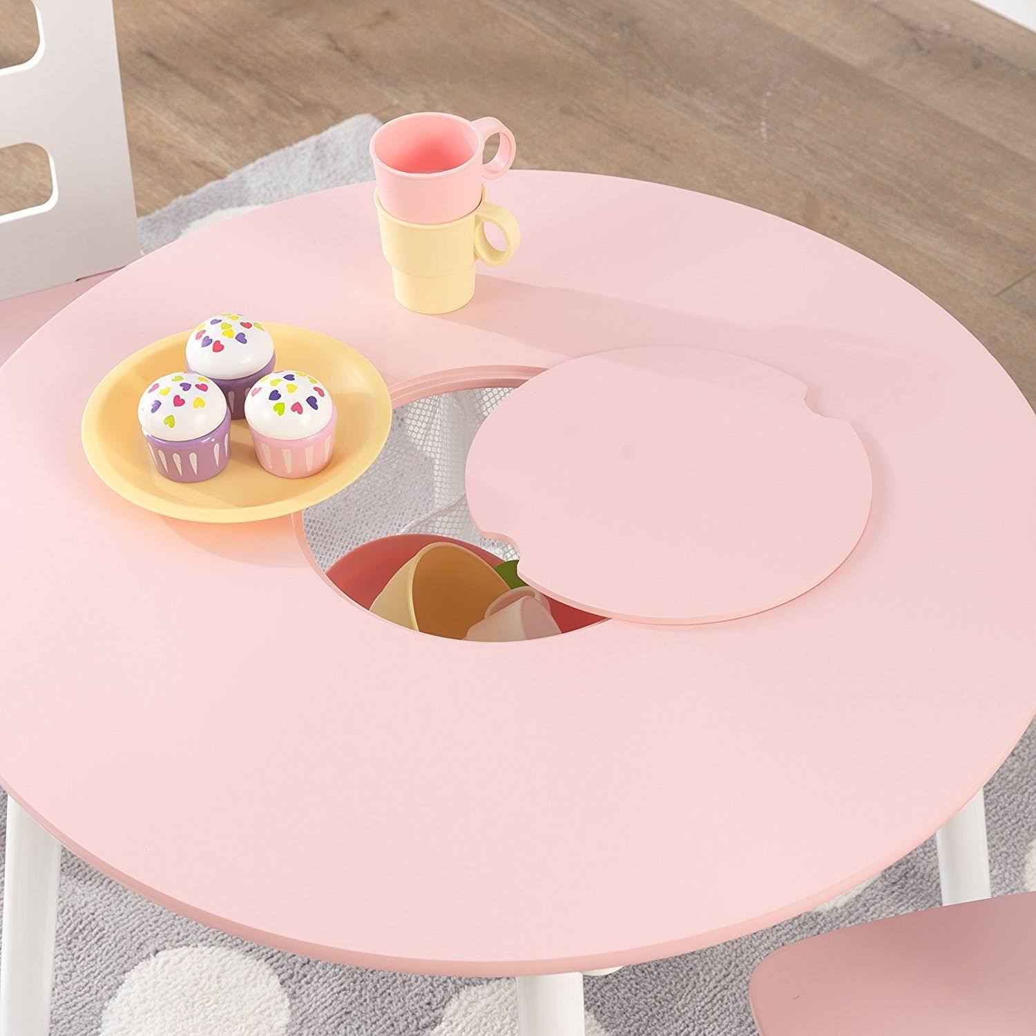 White Round Table and 2 Chair Set B2604