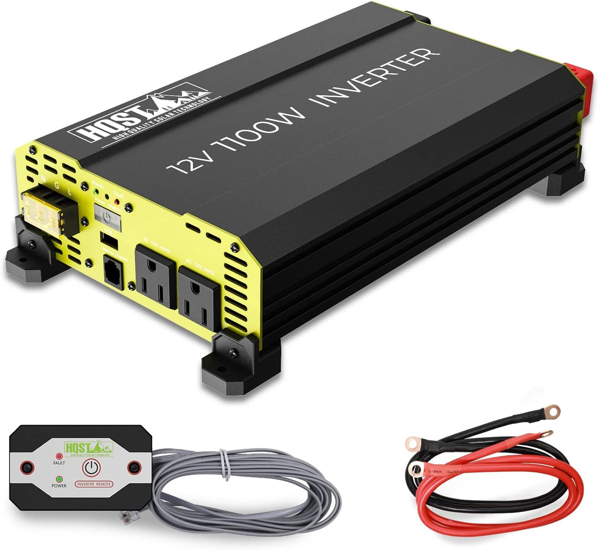 1100 Watt Power Inverter 12V DC to 120V AC Converter with Dual AC Outlets USB F457293