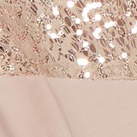 Beige Jewel Neck Sheath Dress 6 J26579