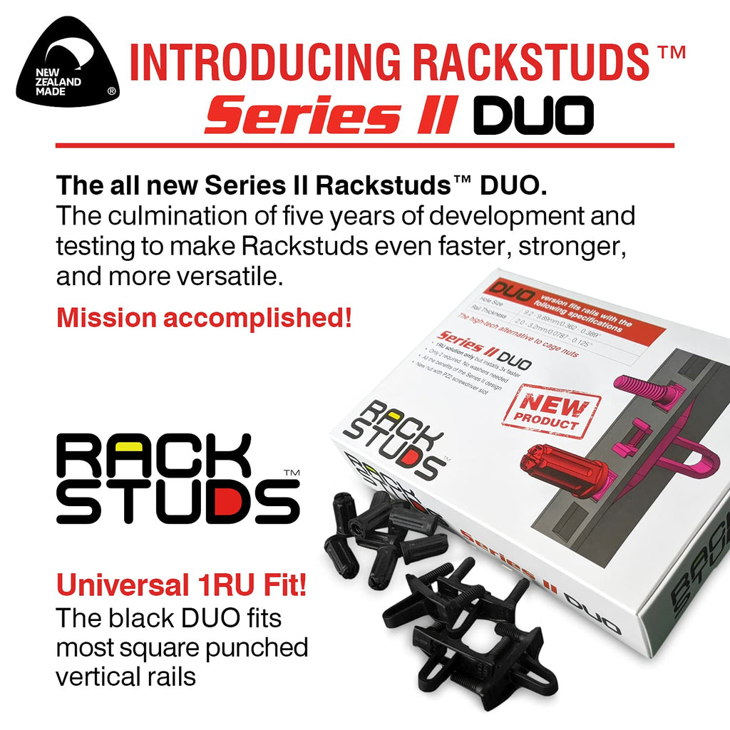 1RU 19 Rack Mount Solution with Square Punched Vertical Rails, 50-Pack X2545
