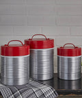 Vintage Enamelware Canister Set of 3 R1071