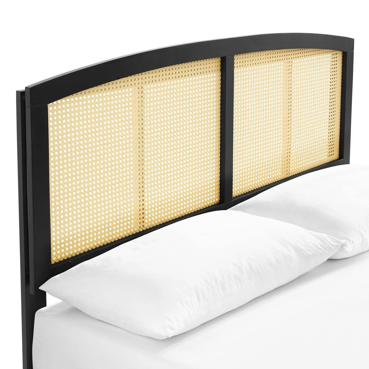 Black Queen Platform Bed with Splayed Legs H6612