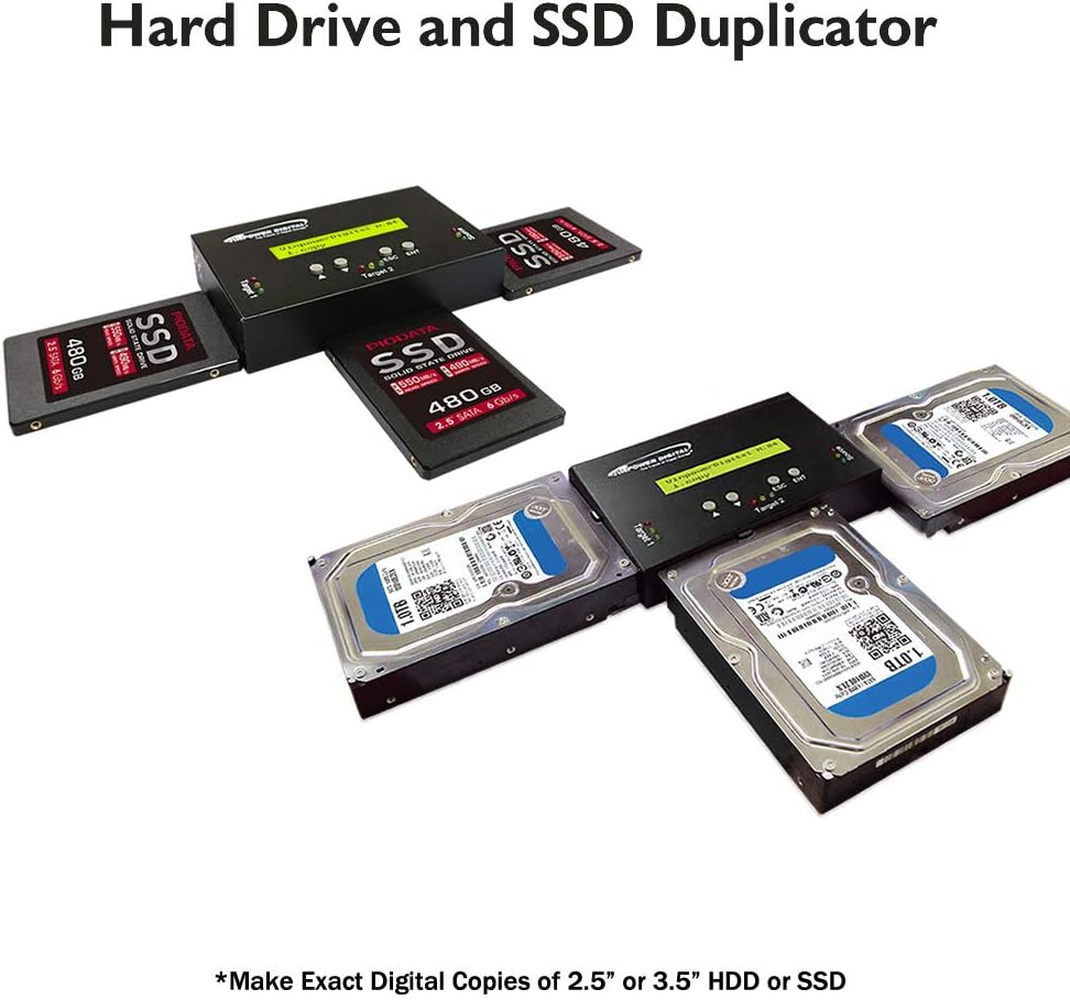 1:2 SATA HDD SSD Clone Duplicator Sanitizer E412950