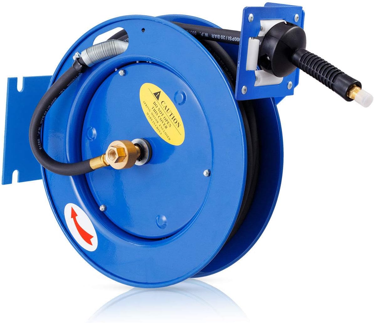 3/8" x 25' Wall Mount Steel Air Hose Reel, 300 PSI, Pack of 2 C8429