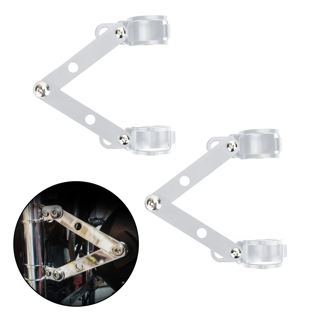 Chrome Motorcycle Headlight Mount Bracket Adapter K25089
