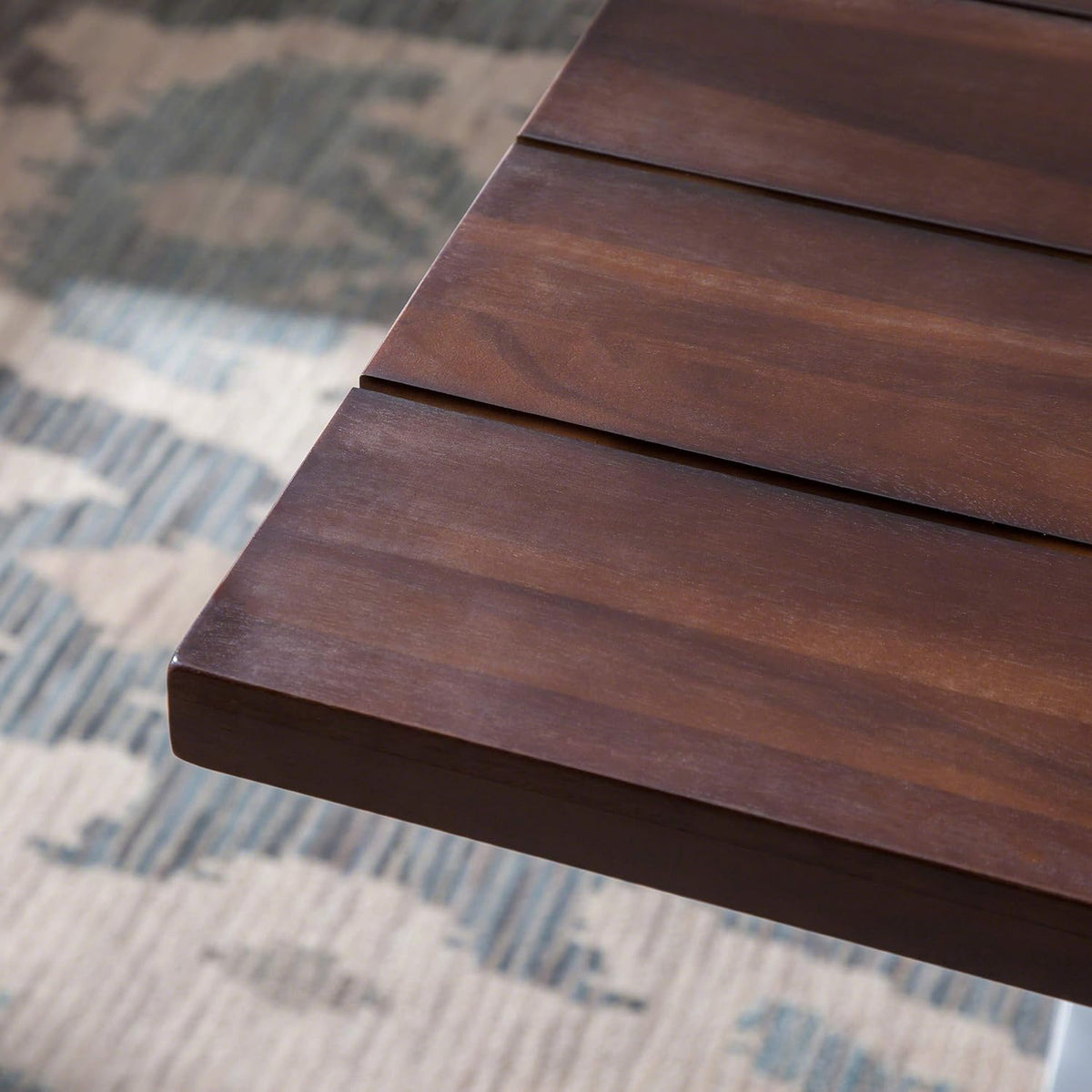 Dark Brown Acacia Wood Dining Table K198