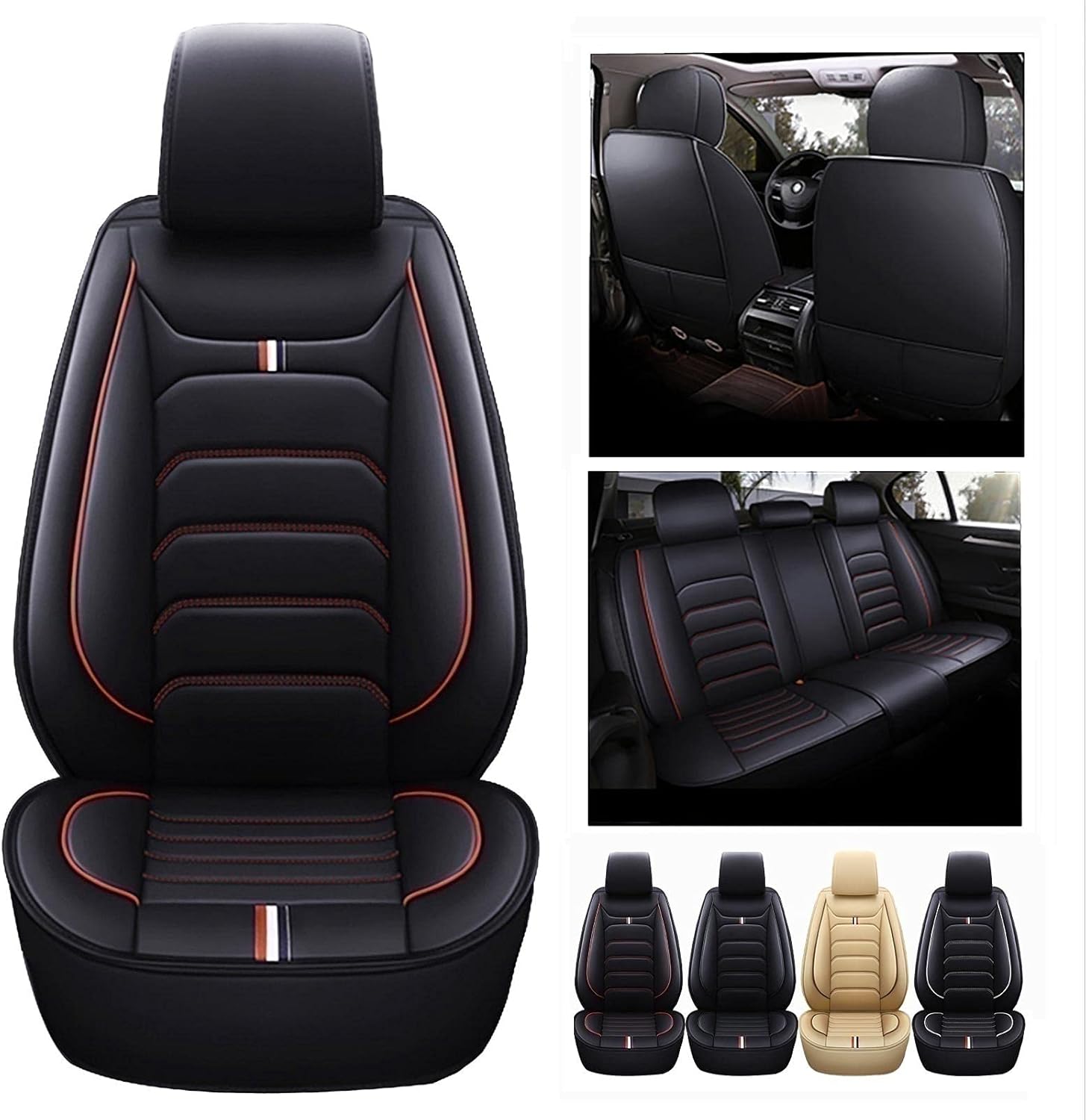 Beige PU Leather 5-seat Car Seat Covers for Celica Z1440