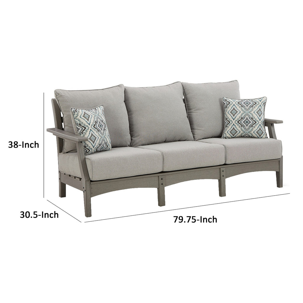 Gray Polyester Fabric Outdoor Sofa A562038