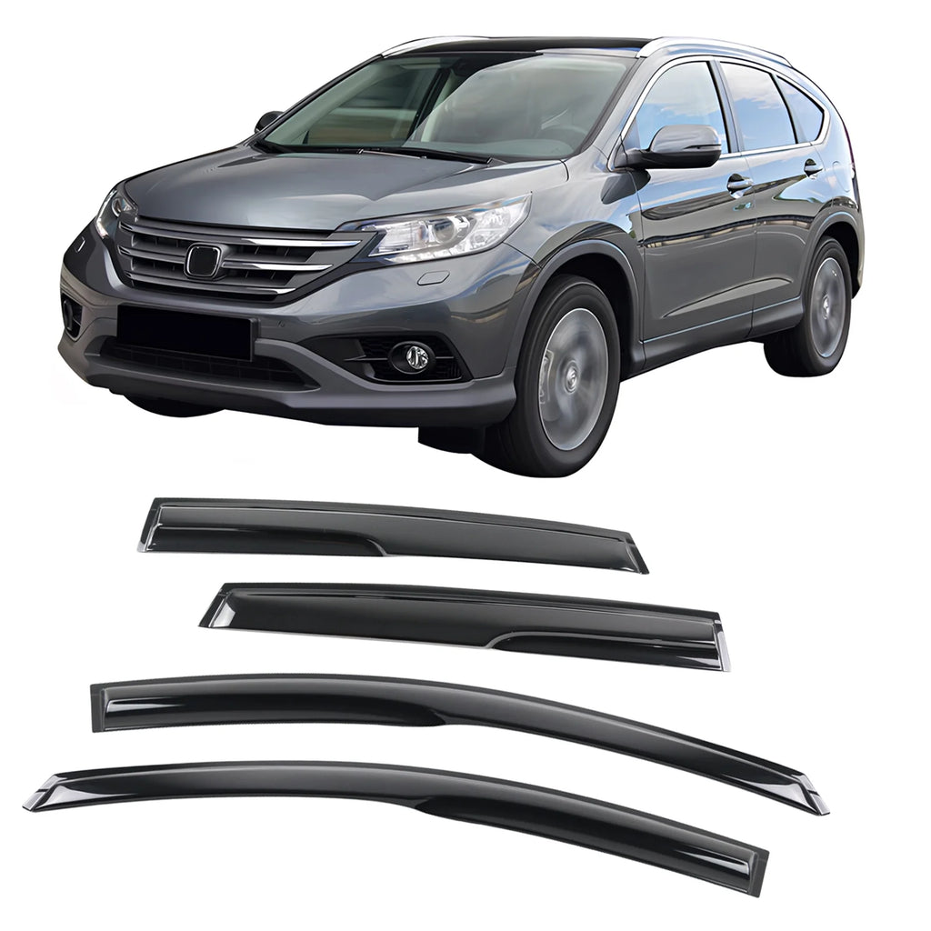 Acrylic Window Vent Visor Deflector Rain Guard 4Pc I904