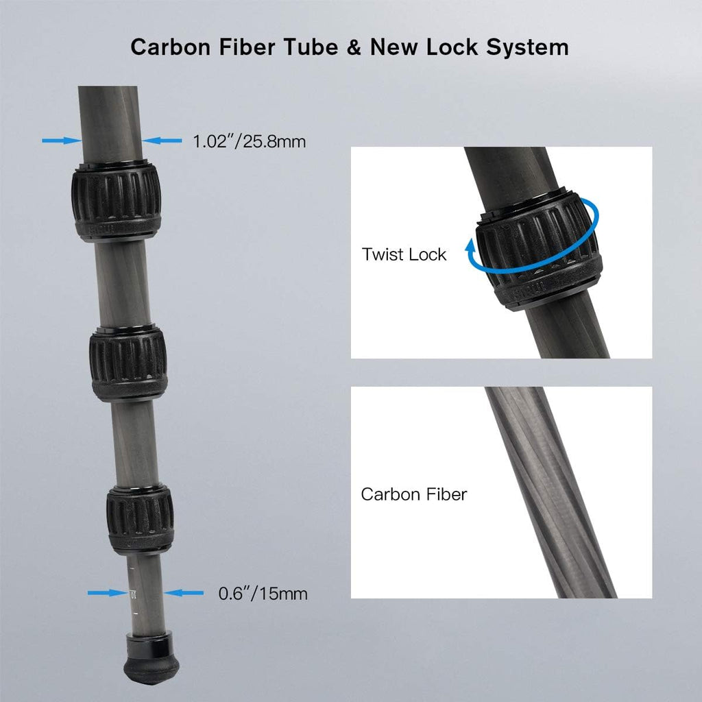 Carbon Fiber Tripod with K20X Head Quick Release Plate J81135