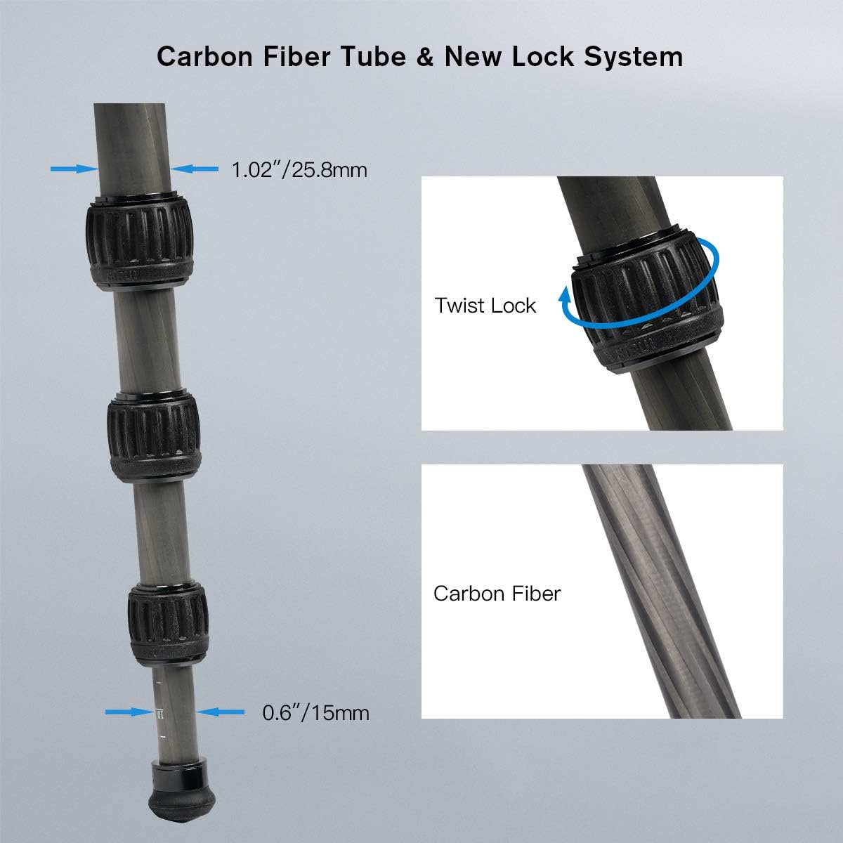 Carbon Fiber Tripod with K20X Head Quick Release Plate J81135