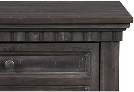 Solid Acasia Wood Nightstand in Smokey Gray Oak J62290