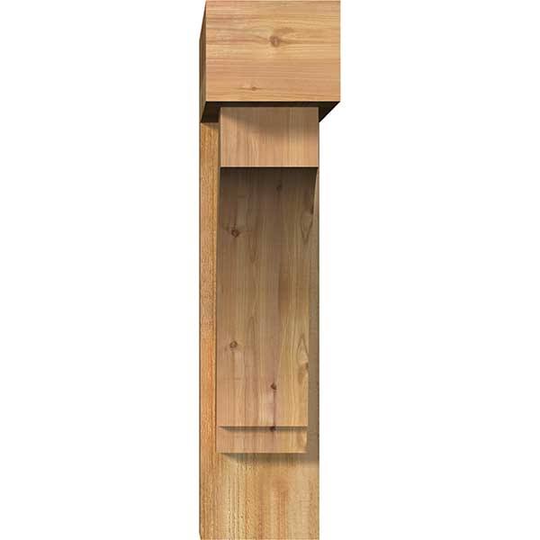 8x22W x 30x22D x 34x22H Rough Sawn Bracket with Offset Brace, Western Red Cedar T770