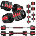 44Lbs 66Lbs 88Lbs 3 in 1 Adjustable Weights Dumbbells Barbell Set S874