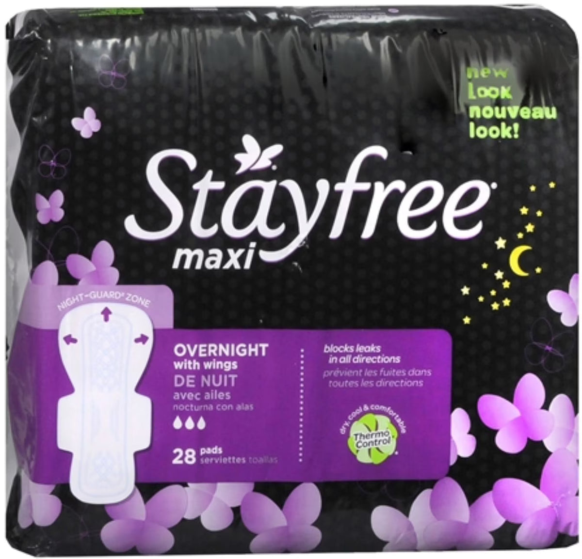 Overnight Maxi Pads With Wings 28 Each (Pack of 3) E2967
