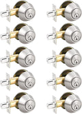 5 Pack Oil Rubbed Bronze Single Cylinder Deadbolts with 3 Keys T1460