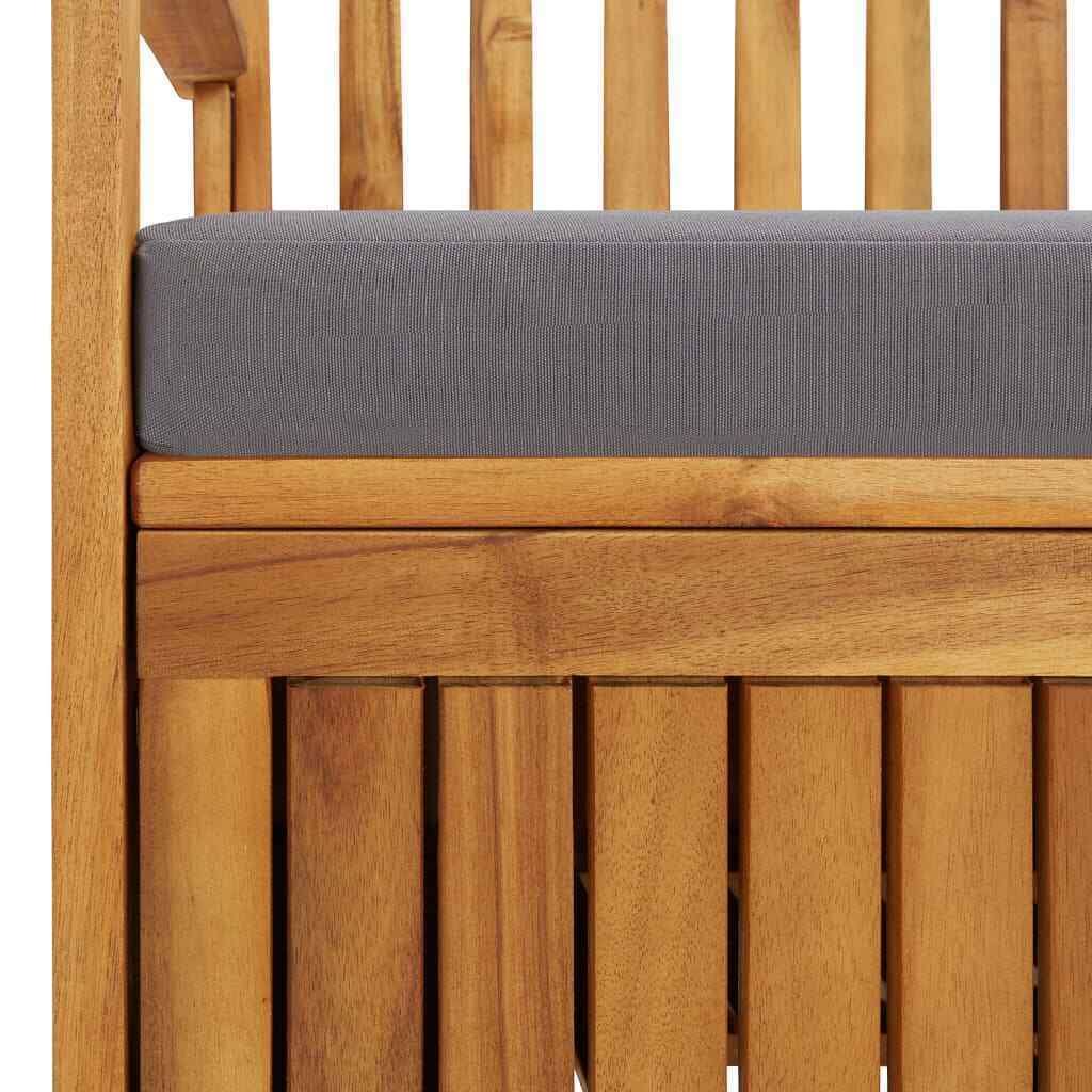 Solid Acacia Wood Garden Storage Bench N541033