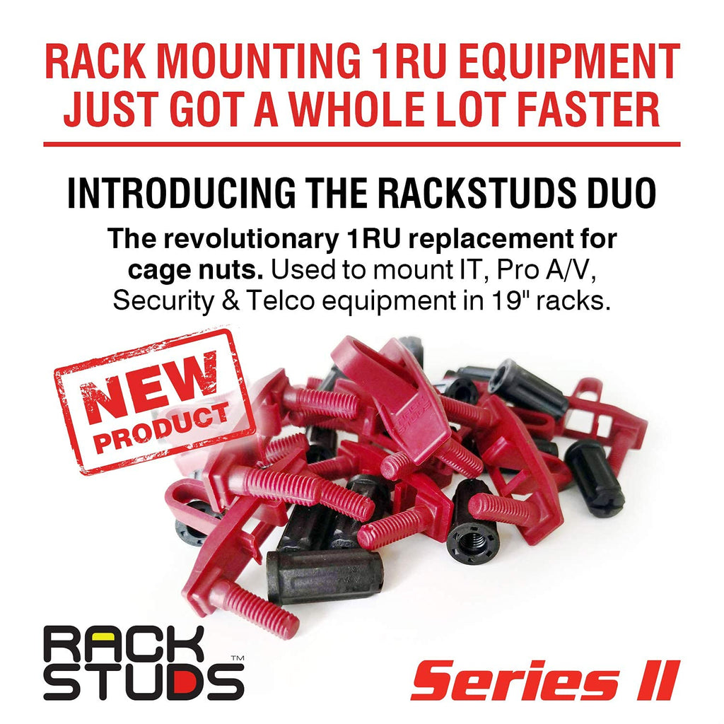 1RU 19 Rack Mount Solution with Square Punched Vertical Rails, 50-Pack X2545