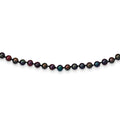 14K Yellow Gold Pearl Chain Necklace 4-5 mm Black Freshwater Cultured 16 inch C668320