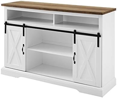 Rustic Oak Wood TV Stand Storage Cabinet Z807