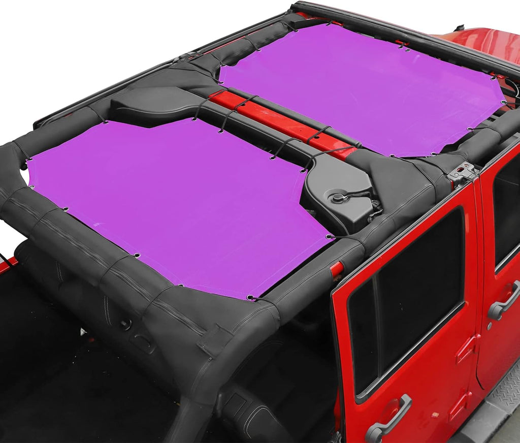 Jeep Wrangler JK Unlimited 4 Door Front & Rear 2 Piece Sun Shade Mesh O256882
