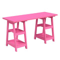 Pink Double Trestle Desk Q96723