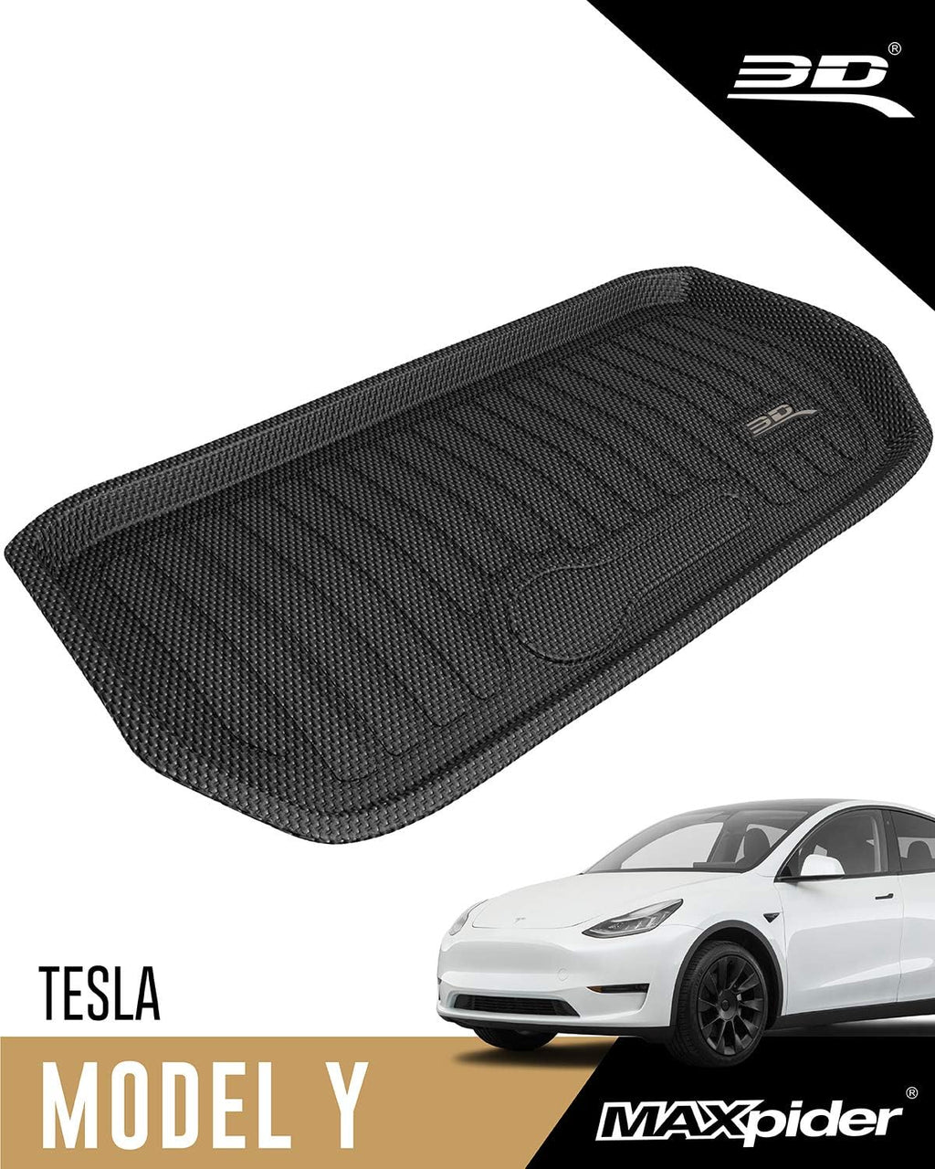Black Rubber Cargo Liner for Tesla Model Y K100602