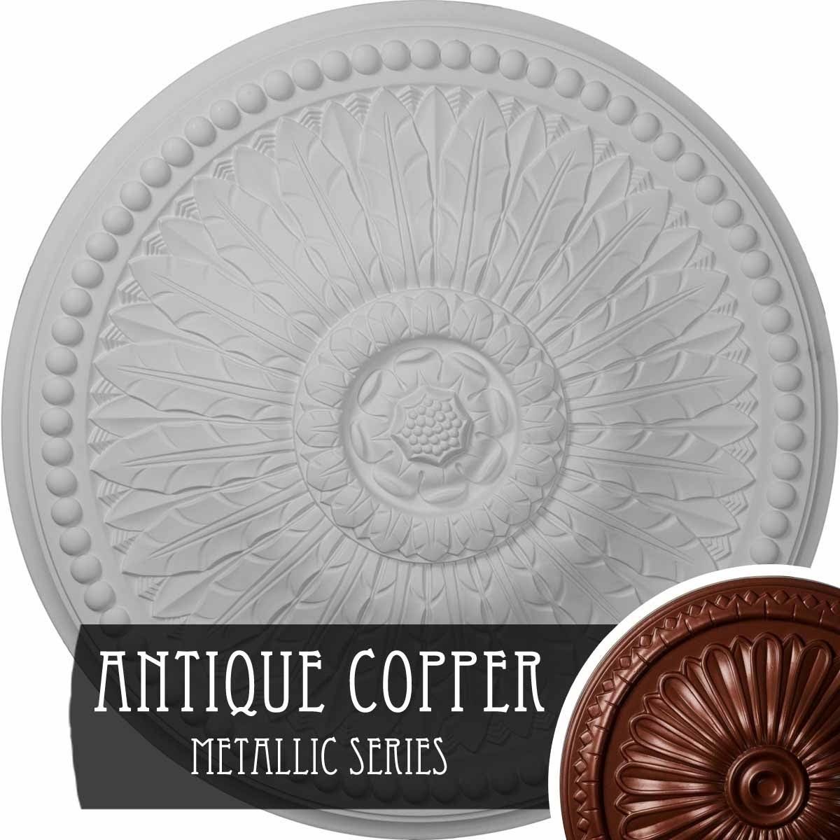 Bronze Blue Patina Ceiling Medallion U8636