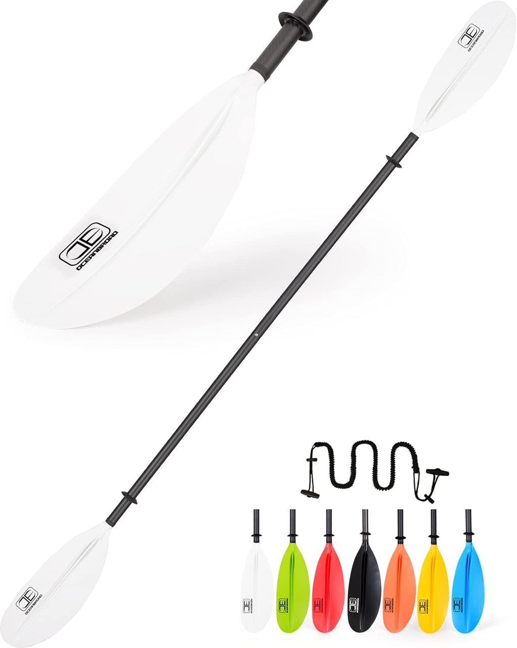 Carbon Shaft Kayak Paddle with Leash, Pack of 2 A247014