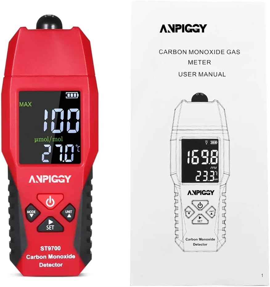 Handheld Carbon Monoxide Detector 0-1000ppm Pack of 2 N820