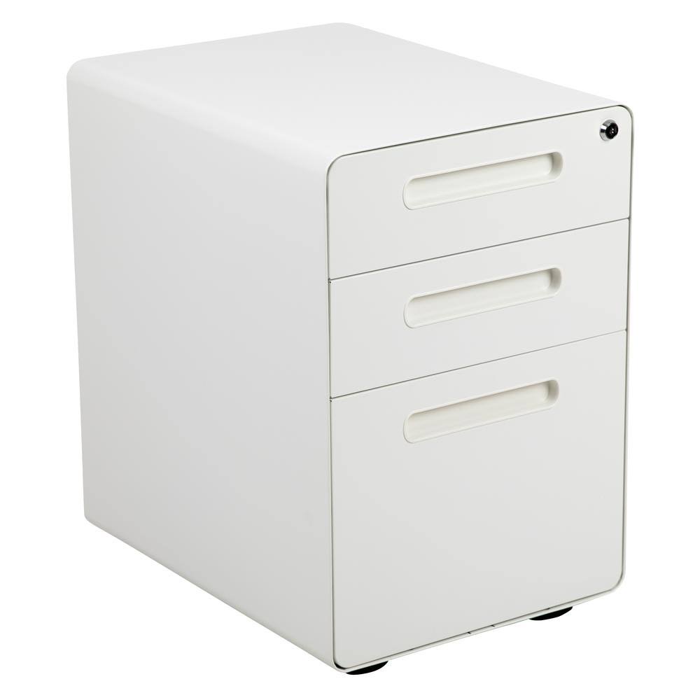 White 3 Drawer Filing Cabinet G569173