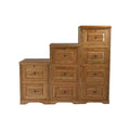 Medium Oak 3-Drawer File Cabinet S139