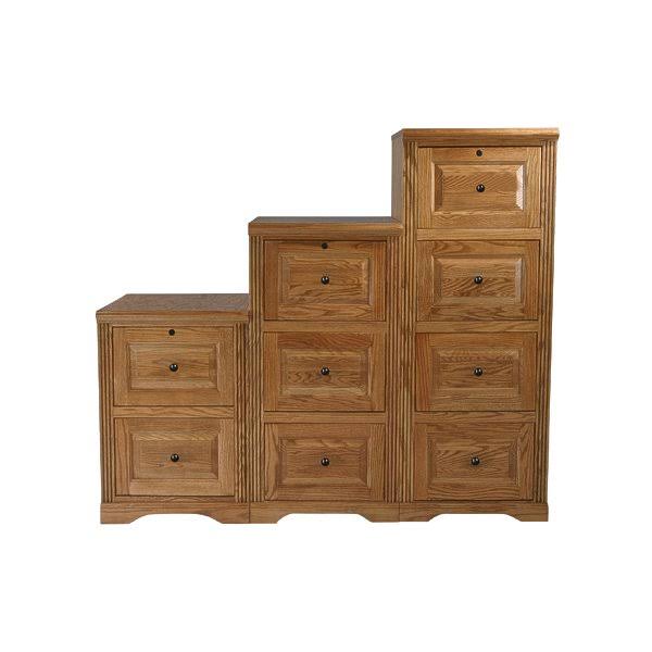 Medium Oak 3-Drawer File Cabinet S139