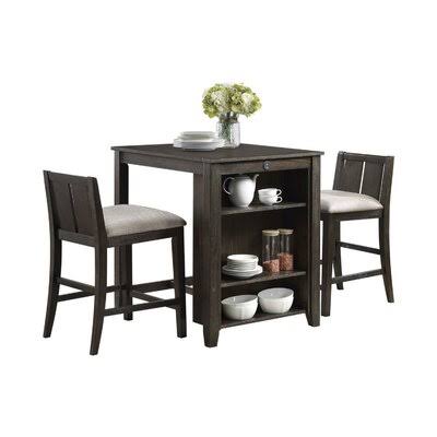 3 Piece Solid Wood Dining Set S69888