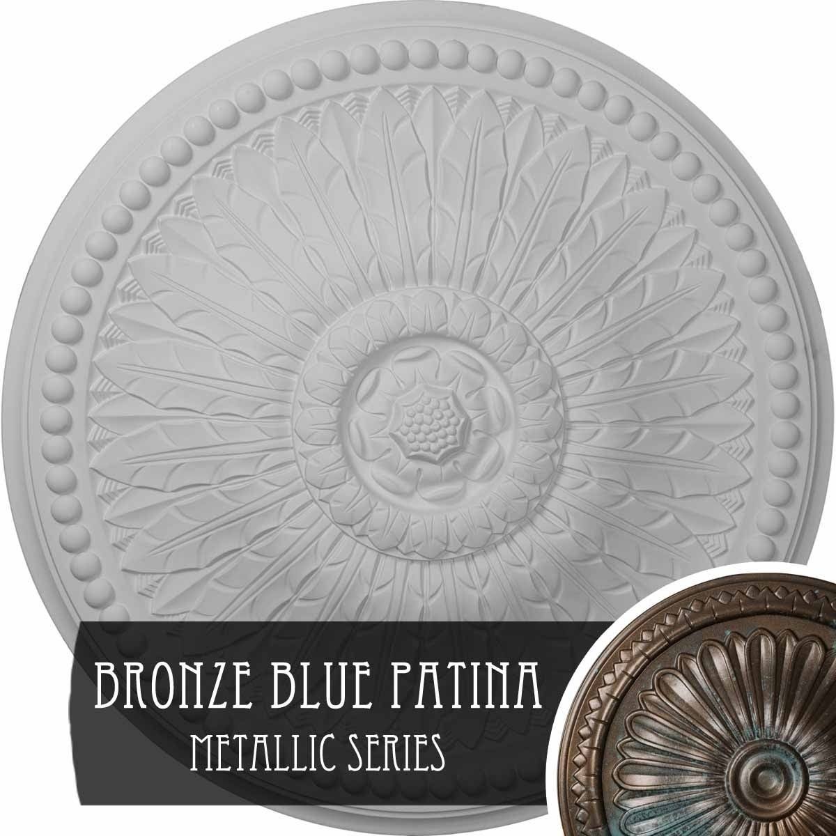 Bronze Blue Patina Ceiling Medallion U8636