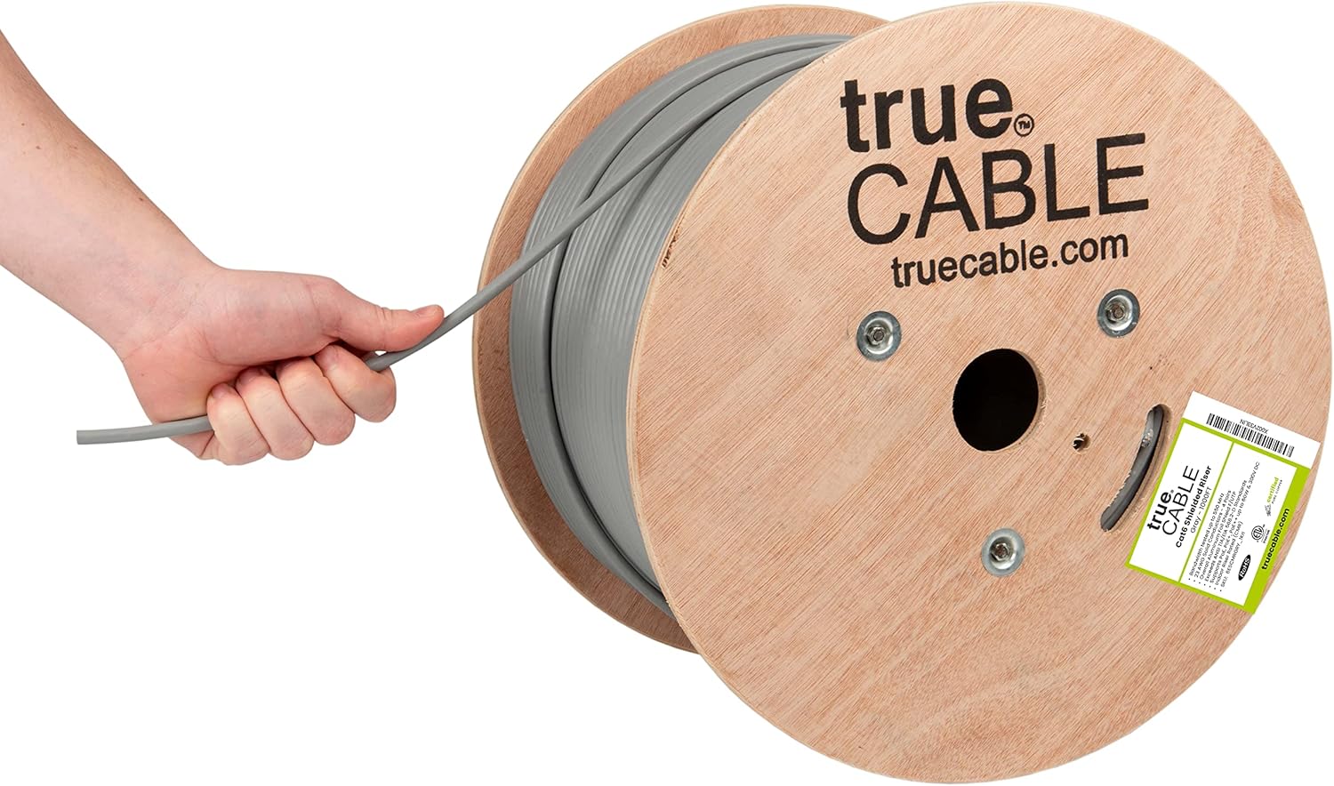 1000ft Yellow 23AWG Solid Bare Copper Bulk Ethernet Cable R425