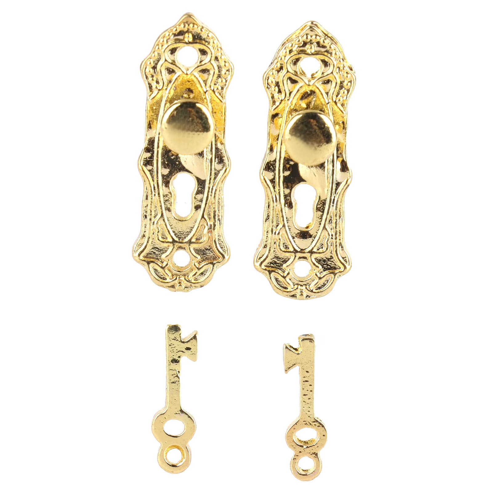 Metal Door Locks 2 Sets for Dollhouse Miniature K952223