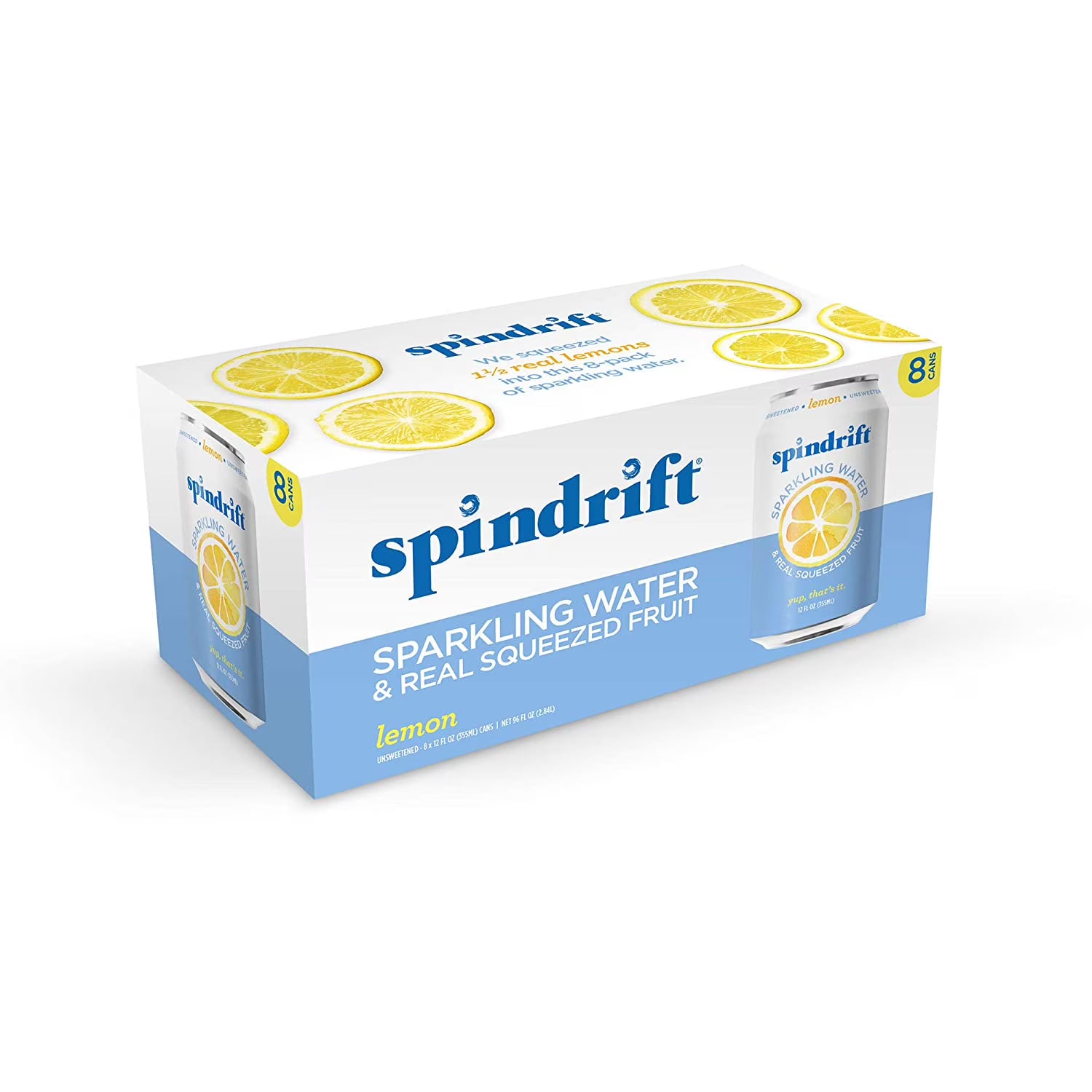 Lemon Sparkling Water 12 fl oz 8 Each Pack of 3 W7162