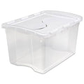 48 Quart Clear Storage Box with White Lid, 6-Pack N787