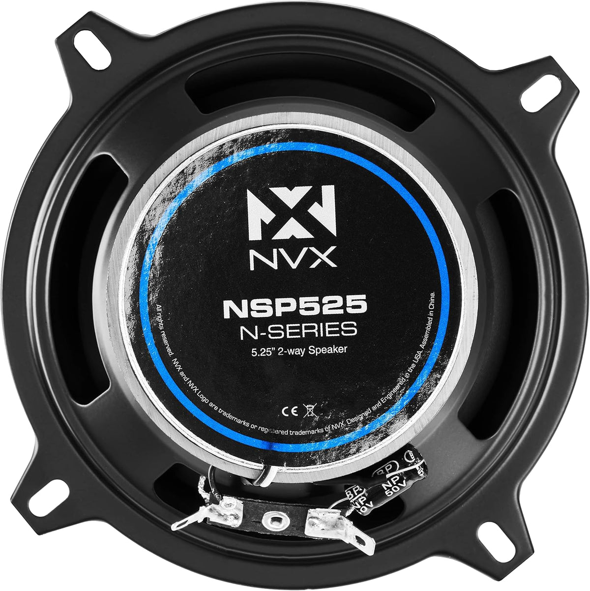 Set of 2 6 1/2 inch 80 watt RMS 2-Way Coaxial Car Speakers with Silk Dome Tweeters O61199