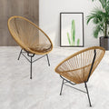 Set of 2 All-Weather Acapulco Chair with Flexible Rope and Heavy Duty Frame H5245