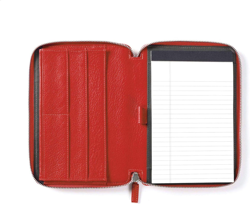 Cognac Full Grain Leather A5 Zippered Portfolio K680616