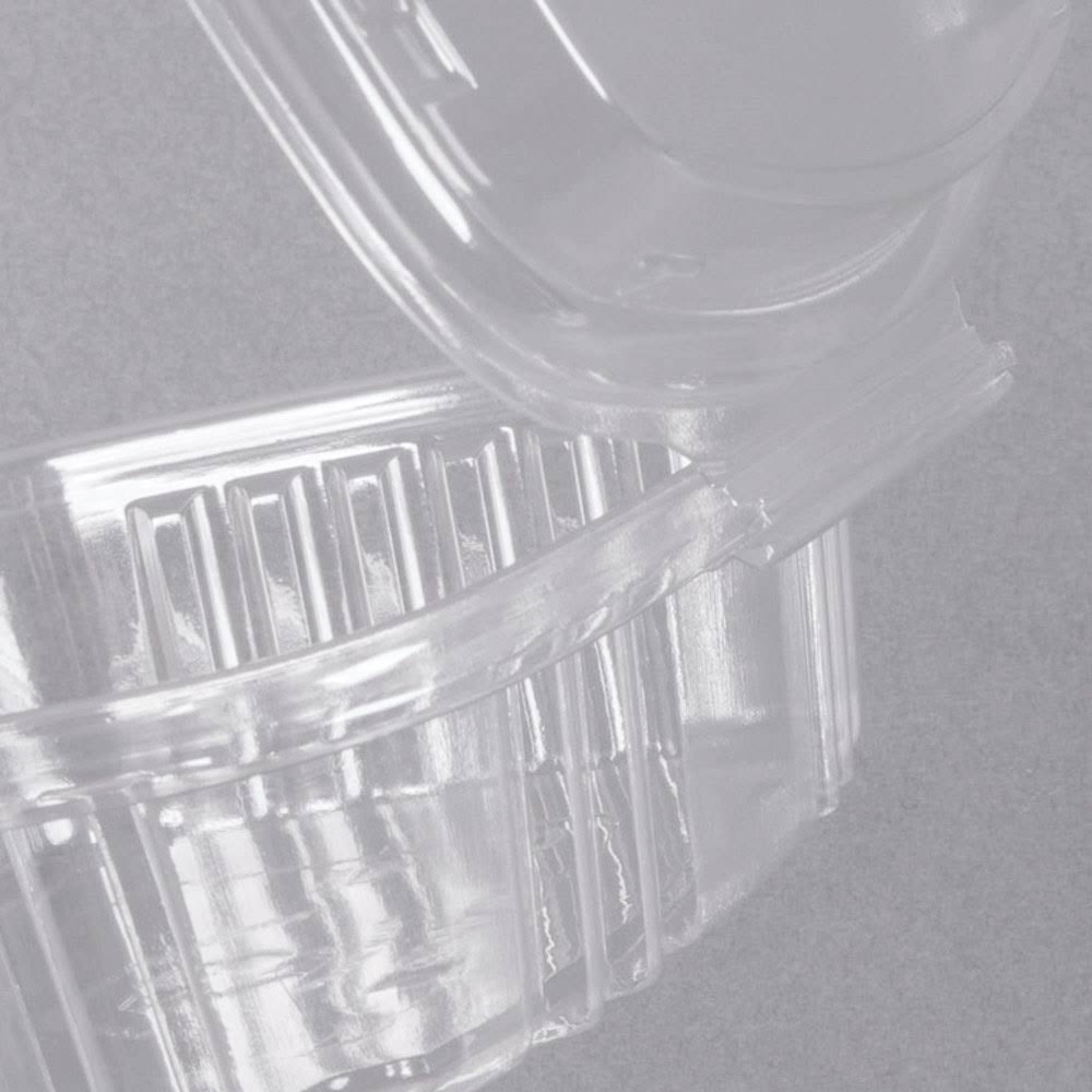 8 oz Clear Hinged Deli Container with High Dome Lid B6606