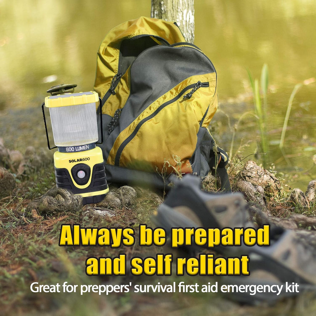 Rechargeable Solar Camping Lantern 600 Lumen USB Power Bank O857