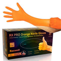 Orange Nitrile Disposable Gloves, Large, 100 Count per Box K445