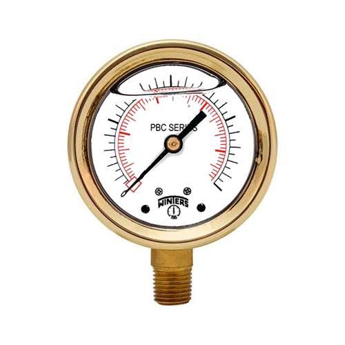 4x22 Brass Case Pressure Gauges R77677