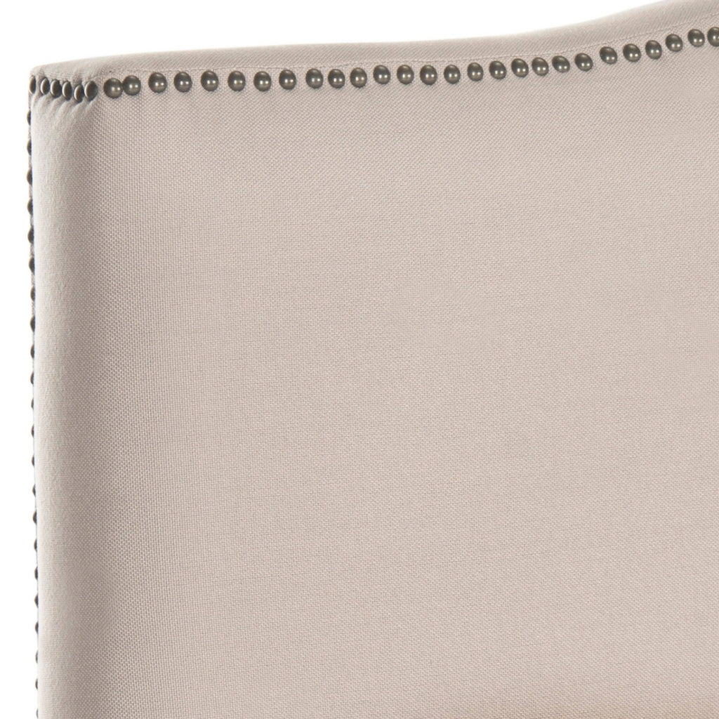 Taupe Brass Nailhead Headboard (Full) E599