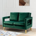 Green 50x22 Loveseat with Gold Metal Legs B374